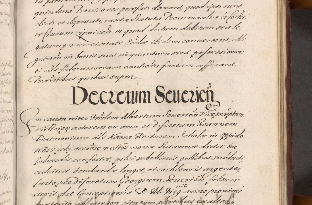 Zdjęcie nr 673 dla obiektu archiwalnego: Acta actorum causarum sententiarum tam diffinitiuarum quam interloquutorisrum decretorum obligationum quietationum procuratorum constitutionum etc. etc. coram Reverendo Domino Paulo Dembski Dei et Apostolice Sedis Gratia Episcopalo Dicensis Suffraganeo Canonico Vicario in Spiritualibus et Officiali Generali Cracoviensis ad Annum Domini Millesimum Sexcentesimum Undecimum cuius indictio octava pontificatus Sanctissimi Domini Nostri Domini Pauli Divina Providentia Papae Vti foeliciter continuantur