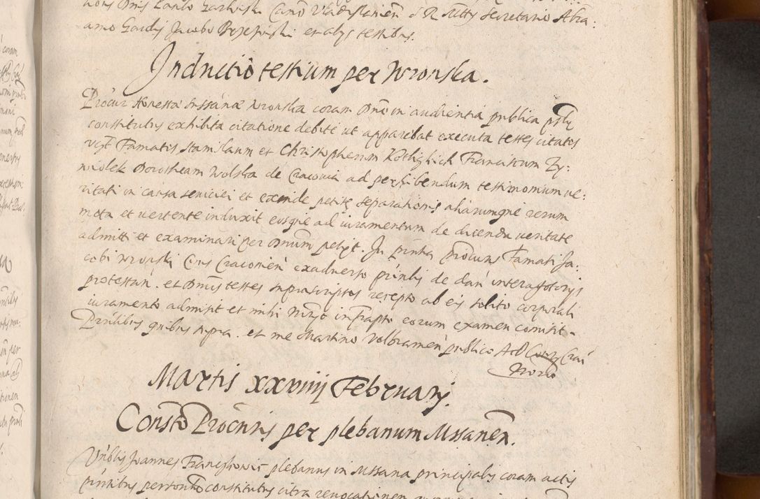 Zdjęcie nr 667 dla obiektu archiwalnego: Acta actorum causarum sententiarum tam diffinitiuarum quam interloquutorisrum decretorum obligationum quietationum procuratorum constitutionum etc. etc. coram Reverendo Domino Paulo Dembski Dei et Apostolice Sedis Gratia Episcopalo Dicensis Suffraganeo Canonico Vicario in Spiritualibus et Officiali Generali Cracoviensis ad Annum Domini Millesimum Sexcentesimum Undecimum cuius indictio octava pontificatus Sanctissimi Domini Nostri Domini Pauli Divina Providentia Papae Vti foeliciter continuantur