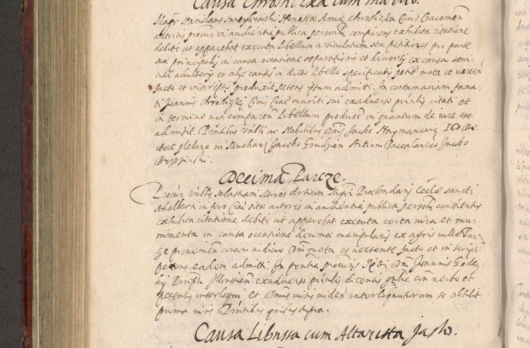 Zdjęcie nr 664 dla obiektu archiwalnego: Acta actorum causarum sententiarum tam diffinitiuarum quam interloquutorisrum decretorum obligationum quietationum procuratorum constitutionum etc. etc. coram Reverendo Domino Paulo Dembski Dei et Apostolice Sedis Gratia Episcopalo Dicensis Suffraganeo Canonico Vicario in Spiritualibus et Officiali Generali Cracoviensis ad Annum Domini Millesimum Sexcentesimum Undecimum cuius indictio octava pontificatus Sanctissimi Domini Nostri Domini Pauli Divina Providentia Papae Vti foeliciter continuantur