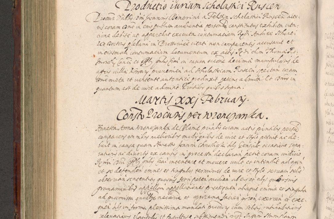 Zdjęcie nr 662 dla obiektu archiwalnego: Acta actorum causarum sententiarum tam diffinitiuarum quam interloquutorisrum decretorum obligationum quietationum procuratorum constitutionum etc. etc. coram Reverendo Domino Paulo Dembski Dei et Apostolice Sedis Gratia Episcopalo Dicensis Suffraganeo Canonico Vicario in Spiritualibus et Officiali Generali Cracoviensis ad Annum Domini Millesimum Sexcentesimum Undecimum cuius indictio octava pontificatus Sanctissimi Domini Nostri Domini Pauli Divina Providentia Papae Vti foeliciter continuantur