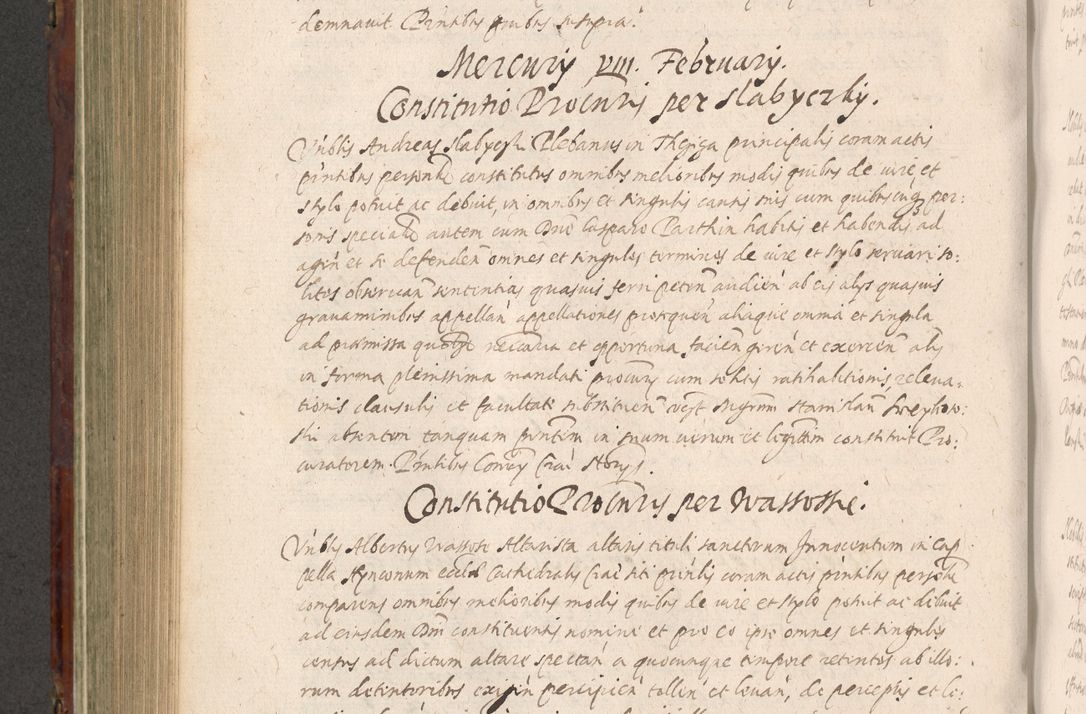 Zdjęcie nr 640 dla obiektu archiwalnego: Acta actorum causarum sententiarum tam diffinitiuarum quam interloquutorisrum decretorum obligationum quietationum procuratorum constitutionum etc. etc. coram Reverendo Domino Paulo Dembski Dei et Apostolice Sedis Gratia Episcopalo Dicensis Suffraganeo Canonico Vicario in Spiritualibus et Officiali Generali Cracoviensis ad Annum Domini Millesimum Sexcentesimum Undecimum cuius indictio octava pontificatus Sanctissimi Domini Nostri Domini Pauli Divina Providentia Papae Vti foeliciter continuantur