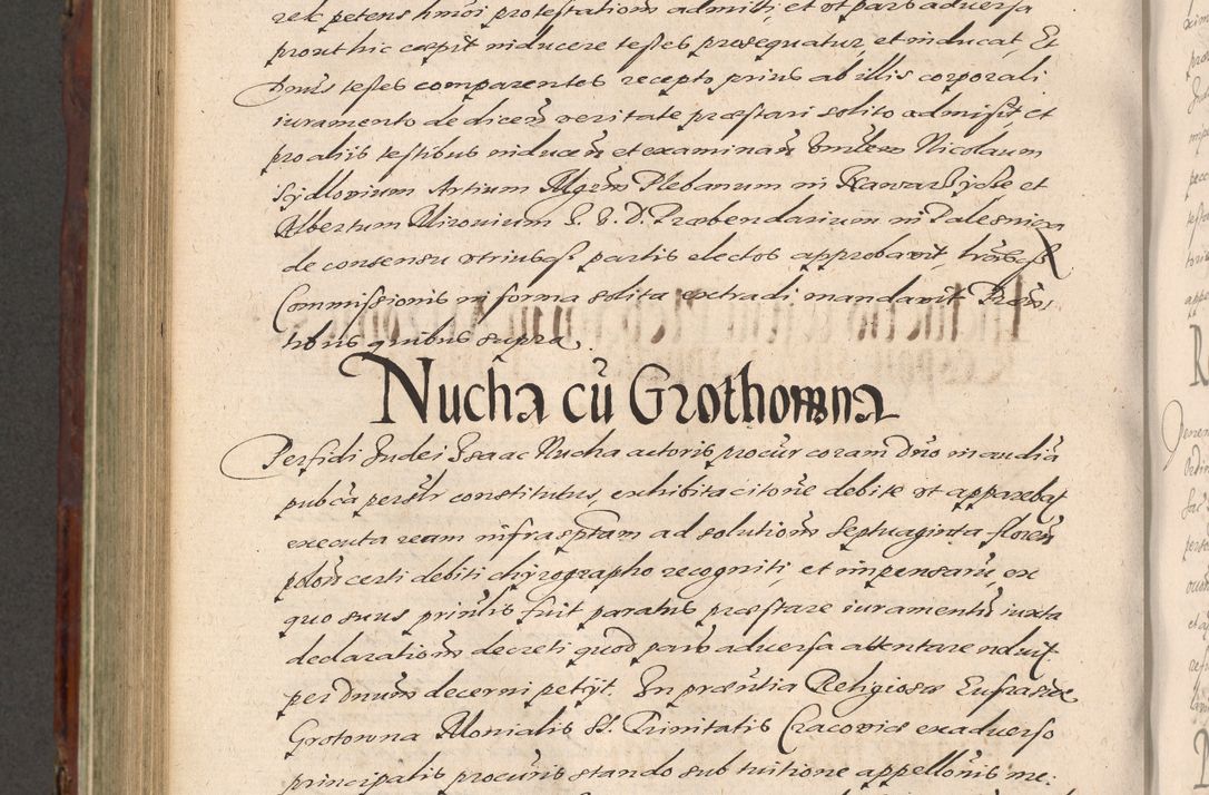 Zdjęcie nr 806 dla obiektu archiwalnego: Acta actorum causarum sententiarum tam diffinitiuarum quam interloquutorisrum decretorum obligationum quietationum procuratorum constitutionum etc. etc. coram Reverendo Domino Paulo Dembski Dei et Apostolice Sedis Gratia Episcopalo Dicensis Suffraganeo Canonico Vicario in Spiritualibus et Officiali Generali Cracoviensis ad Annum Domini Millesimum Sexcentesimum Undecimum cuius indictio octava pontificatus Sanctissimi Domini Nostri Domini Pauli Divina Providentia Papae Vti foeliciter continuantur