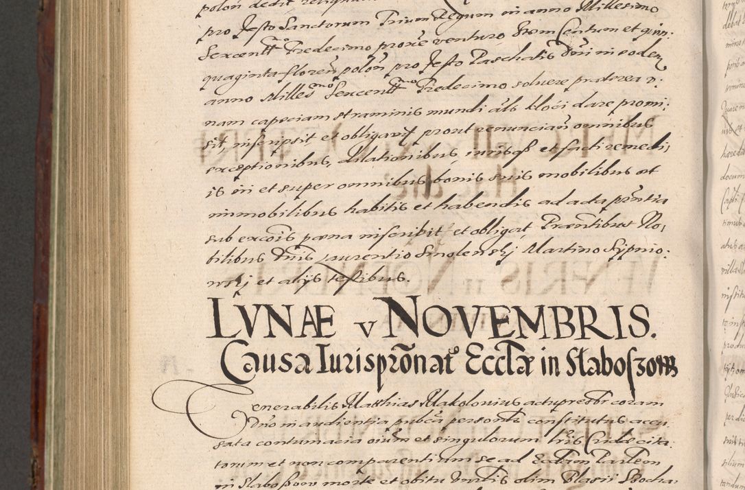 Zdjęcie nr 1000 dla obiektu archiwalnego: Acta actorum causarum sententiarum tam diffinitiuarum quam interloquutorisrum decretorum obligationum quietationum procuratorum constitutionum etc. etc. coram Reverendo Domino Paulo Dembski Dei et Apostolice Sedis Gratia Episcopalo Dicensis Suffraganeo Canonico Vicario in Spiritualibus et Officiali Generali Cracoviensis ad Annum Domini Millesimum Sexcentesimum Undecimum cuius indictio octava pontificatus Sanctissimi Domini Nostri Domini Pauli Divina Providentia Papae Vti foeliciter continuantur