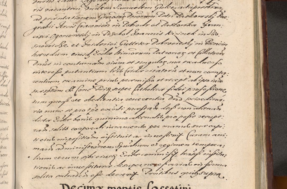 Zdjęcie nr 1003 dla obiektu archiwalnego: Acta actorum causarum sententiarum tam diffinitiuarum quam interloquutorisrum decretorum obligationum quietationum procuratorum constitutionum etc. etc. coram Reverendo Domino Paulo Dembski Dei et Apostolice Sedis Gratia Episcopalo Dicensis Suffraganeo Canonico Vicario in Spiritualibus et Officiali Generali Cracoviensis ad Annum Domini Millesimum Sexcentesimum Undecimum cuius indictio octava pontificatus Sanctissimi Domini Nostri Domini Pauli Divina Providentia Papae Vti foeliciter continuantur