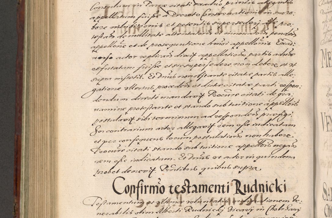 Zdjęcie nr 998 dla obiektu archiwalnego: Acta actorum causarum sententiarum tam diffinitiuarum quam interloquutorisrum decretorum obligationum quietationum procuratorum constitutionum etc. etc. coram Reverendo Domino Paulo Dembski Dei et Apostolice Sedis Gratia Episcopalo Dicensis Suffraganeo Canonico Vicario in Spiritualibus et Officiali Generali Cracoviensis ad Annum Domini Millesimum Sexcentesimum Undecimum cuius indictio octava pontificatus Sanctissimi Domini Nostri Domini Pauli Divina Providentia Papae Vti foeliciter continuantur