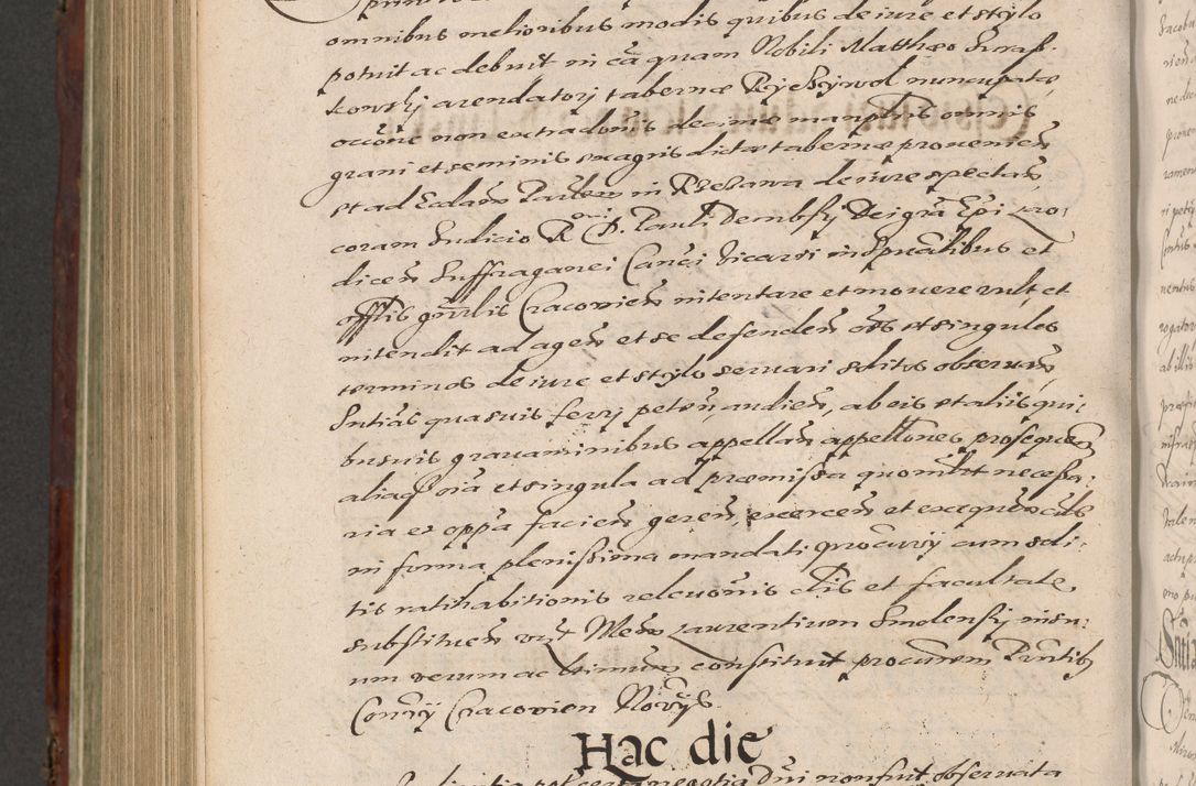 Zdjęcie nr 986 dla obiektu archiwalnego: Acta actorum causarum sententiarum tam diffinitiuarum quam interloquutorisrum decretorum obligationum quietationum procuratorum constitutionum etc. etc. coram Reverendo Domino Paulo Dembski Dei et Apostolice Sedis Gratia Episcopalo Dicensis Suffraganeo Canonico Vicario in Spiritualibus et Officiali Generali Cracoviensis ad Annum Domini Millesimum Sexcentesimum Undecimum cuius indictio octava pontificatus Sanctissimi Domini Nostri Domini Pauli Divina Providentia Papae Vti foeliciter continuantur