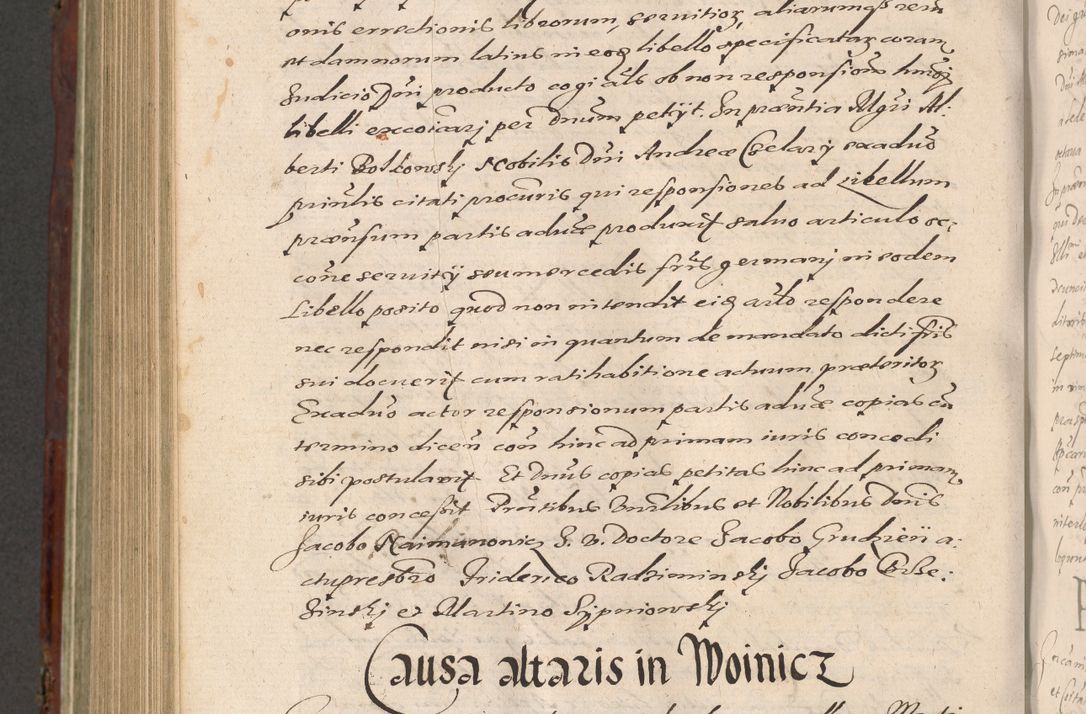 Zdjęcie nr 980 dla obiektu archiwalnego: Acta actorum causarum sententiarum tam diffinitiuarum quam interloquutorisrum decretorum obligationum quietationum procuratorum constitutionum etc. etc. coram Reverendo Domino Paulo Dembski Dei et Apostolice Sedis Gratia Episcopalo Dicensis Suffraganeo Canonico Vicario in Spiritualibus et Officiali Generali Cracoviensis ad Annum Domini Millesimum Sexcentesimum Undecimum cuius indictio octava pontificatus Sanctissimi Domini Nostri Domini Pauli Divina Providentia Papae Vti foeliciter continuantur