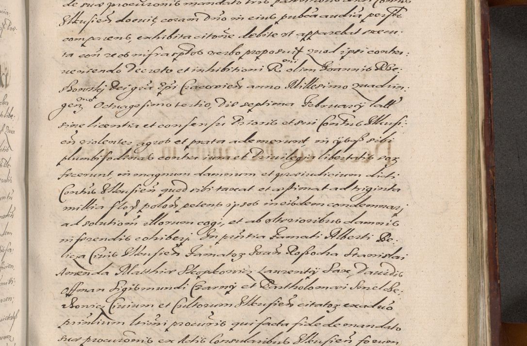 Zdjęcie nr 965 dla obiektu archiwalnego: Acta actorum causarum sententiarum tam diffinitiuarum quam interloquutorisrum decretorum obligationum quietationum procuratorum constitutionum etc. etc. coram Reverendo Domino Paulo Dembski Dei et Apostolice Sedis Gratia Episcopalo Dicensis Suffraganeo Canonico Vicario in Spiritualibus et Officiali Generali Cracoviensis ad Annum Domini Millesimum Sexcentesimum Undecimum cuius indictio octava pontificatus Sanctissimi Domini Nostri Domini Pauli Divina Providentia Papae Vti foeliciter continuantur