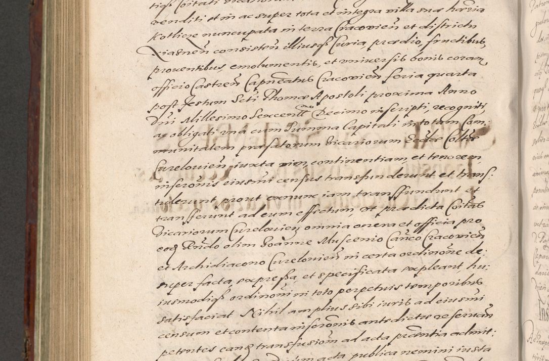 Zdjęcie nr 958 dla obiektu archiwalnego: Acta actorum causarum sententiarum tam diffinitiuarum quam interloquutorisrum decretorum obligationum quietationum procuratorum constitutionum etc. etc. coram Reverendo Domino Paulo Dembski Dei et Apostolice Sedis Gratia Episcopalo Dicensis Suffraganeo Canonico Vicario in Spiritualibus et Officiali Generali Cracoviensis ad Annum Domini Millesimum Sexcentesimum Undecimum cuius indictio octava pontificatus Sanctissimi Domini Nostri Domini Pauli Divina Providentia Papae Vti foeliciter continuantur