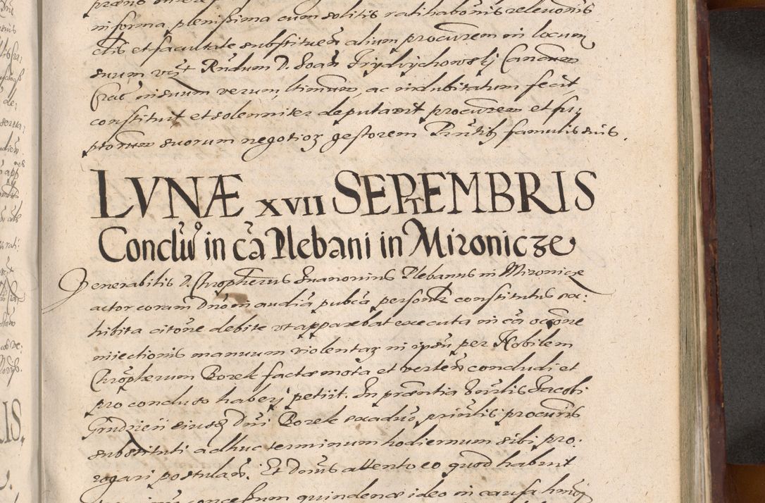 Zdjęcie nr 945 dla obiektu archiwalnego: Acta actorum causarum sententiarum tam diffinitiuarum quam interloquutorisrum decretorum obligationum quietationum procuratorum constitutionum etc. etc. coram Reverendo Domino Paulo Dembski Dei et Apostolice Sedis Gratia Episcopalo Dicensis Suffraganeo Canonico Vicario in Spiritualibus et Officiali Generali Cracoviensis ad Annum Domini Millesimum Sexcentesimum Undecimum cuius indictio octava pontificatus Sanctissimi Domini Nostri Domini Pauli Divina Providentia Papae Vti foeliciter continuantur