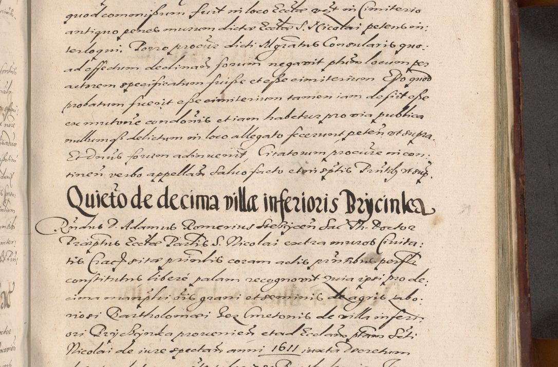 Zdjęcie nr 937 dla obiektu archiwalnego: Acta actorum causarum sententiarum tam diffinitiuarum quam interloquutorisrum decretorum obligationum quietationum procuratorum constitutionum etc. etc. coram Reverendo Domino Paulo Dembski Dei et Apostolice Sedis Gratia Episcopalo Dicensis Suffraganeo Canonico Vicario in Spiritualibus et Officiali Generali Cracoviensis ad Annum Domini Millesimum Sexcentesimum Undecimum cuius indictio octava pontificatus Sanctissimi Domini Nostri Domini Pauli Divina Providentia Papae Vti foeliciter continuantur
