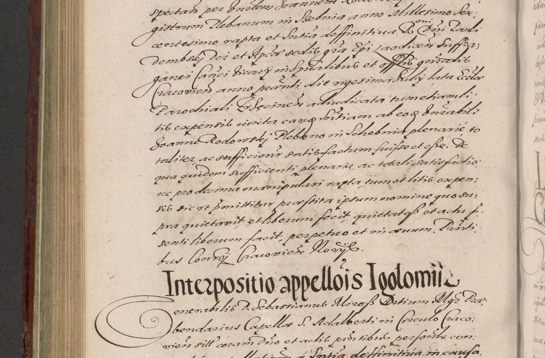 Zdjęcie nr 912 dla obiektu archiwalnego: Acta actorum causarum sententiarum tam diffinitiuarum quam interloquutorisrum decretorum obligationum quietationum procuratorum constitutionum etc. etc. coram Reverendo Domino Paulo Dembski Dei et Apostolice Sedis Gratia Episcopalo Dicensis Suffraganeo Canonico Vicario in Spiritualibus et Officiali Generali Cracoviensis ad Annum Domini Millesimum Sexcentesimum Undecimum cuius indictio octava pontificatus Sanctissimi Domini Nostri Domini Pauli Divina Providentia Papae Vti foeliciter continuantur