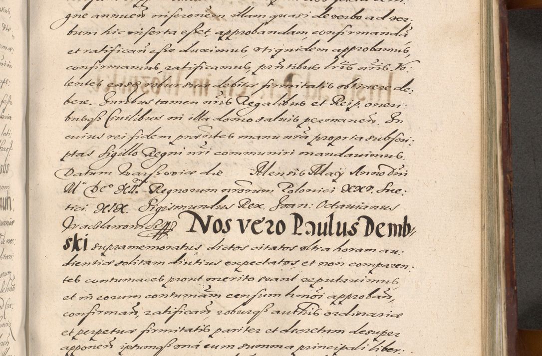 Zdjęcie nr 895 dla obiektu archiwalnego: Acta actorum causarum sententiarum tam diffinitiuarum quam interloquutorisrum decretorum obligationum quietationum procuratorum constitutionum etc. etc. coram Reverendo Domino Paulo Dembski Dei et Apostolice Sedis Gratia Episcopalo Dicensis Suffraganeo Canonico Vicario in Spiritualibus et Officiali Generali Cracoviensis ad Annum Domini Millesimum Sexcentesimum Undecimum cuius indictio octava pontificatus Sanctissimi Domini Nostri Domini Pauli Divina Providentia Papae Vti foeliciter continuantur