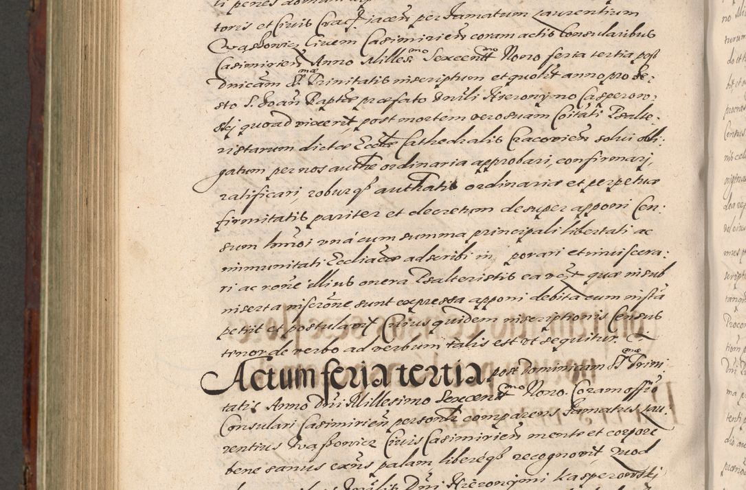Zdjęcie nr 890 dla obiektu archiwalnego: Acta actorum causarum sententiarum tam diffinitiuarum quam interloquutorisrum decretorum obligationum quietationum procuratorum constitutionum etc. etc. coram Reverendo Domino Paulo Dembski Dei et Apostolice Sedis Gratia Episcopalo Dicensis Suffraganeo Canonico Vicario in Spiritualibus et Officiali Generali Cracoviensis ad Annum Domini Millesimum Sexcentesimum Undecimum cuius indictio octava pontificatus Sanctissimi Domini Nostri Domini Pauli Divina Providentia Papae Vti foeliciter continuantur