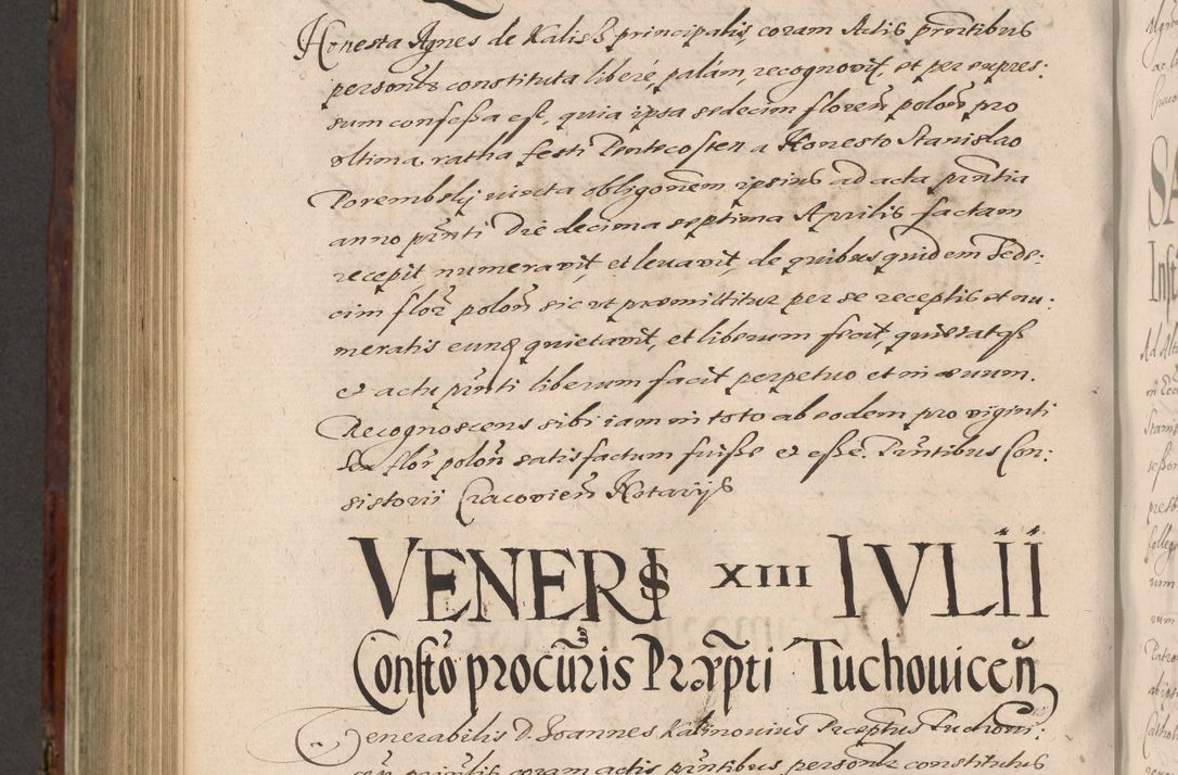 Zdjęcie nr 874 dla obiektu archiwalnego: Acta actorum causarum sententiarum tam diffinitiuarum quam interloquutorisrum decretorum obligationum quietationum procuratorum constitutionum etc. etc. coram Reverendo Domino Paulo Dembski Dei et Apostolice Sedis Gratia Episcopalo Dicensis Suffraganeo Canonico Vicario in Spiritualibus et Officiali Generali Cracoviensis ad Annum Domini Millesimum Sexcentesimum Undecimum cuius indictio octava pontificatus Sanctissimi Domini Nostri Domini Pauli Divina Providentia Papae Vti foeliciter continuantur