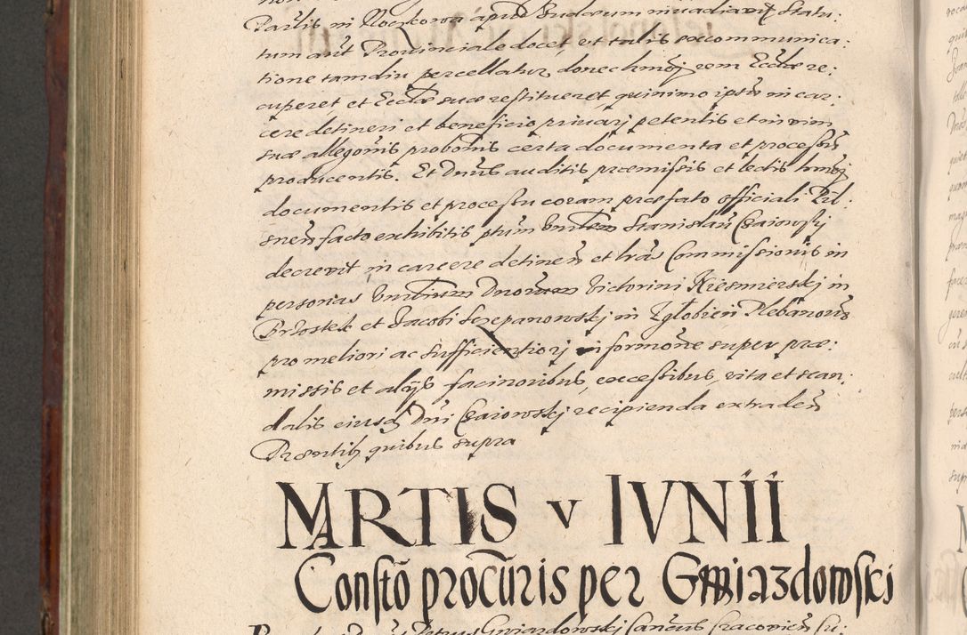 Zdjęcie nr 820 dla obiektu archiwalnego: Acta actorum causarum sententiarum tam diffinitiuarum quam interloquutorisrum decretorum obligationum quietationum procuratorum constitutionum etc. etc. coram Reverendo Domino Paulo Dembski Dei et Apostolice Sedis Gratia Episcopalo Dicensis Suffraganeo Canonico Vicario in Spiritualibus et Officiali Generali Cracoviensis ad Annum Domini Millesimum Sexcentesimum Undecimum cuius indictio octava pontificatus Sanctissimi Domini Nostri Domini Pauli Divina Providentia Papae Vti foeliciter continuantur