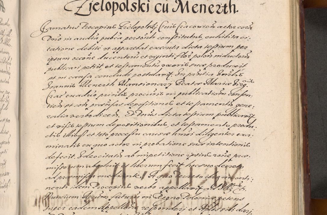 Zdjęcie nr 819 dla obiektu archiwalnego: Acta actorum causarum sententiarum tam diffinitiuarum quam interloquutorisrum decretorum obligationum quietationum procuratorum constitutionum etc. etc. coram Reverendo Domino Paulo Dembski Dei et Apostolice Sedis Gratia Episcopalo Dicensis Suffraganeo Canonico Vicario in Spiritualibus et Officiali Generali Cracoviensis ad Annum Domini Millesimum Sexcentesimum Undecimum cuius indictio octava pontificatus Sanctissimi Domini Nostri Domini Pauli Divina Providentia Papae Vti foeliciter continuantur