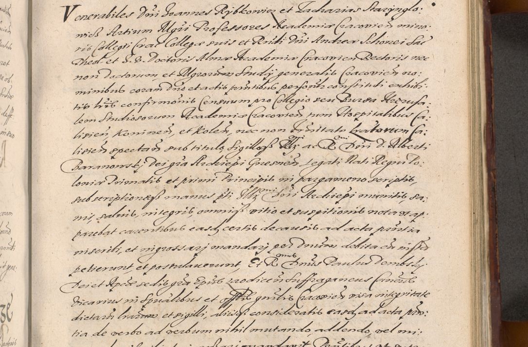 Zdjęcie nr 809 dla obiektu archiwalnego: Acta actorum causarum sententiarum tam diffinitiuarum quam interloquutorisrum decretorum obligationum quietationum procuratorum constitutionum etc. etc. coram Reverendo Domino Paulo Dembski Dei et Apostolice Sedis Gratia Episcopalo Dicensis Suffraganeo Canonico Vicario in Spiritualibus et Officiali Generali Cracoviensis ad Annum Domini Millesimum Sexcentesimum Undecimum cuius indictio octava pontificatus Sanctissimi Domini Nostri Domini Pauli Divina Providentia Papae Vti foeliciter continuantur