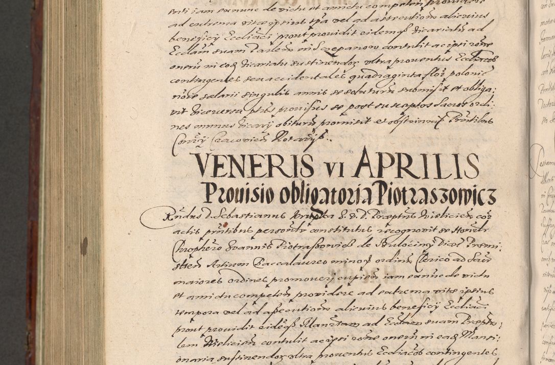 Zdjęcie nr 1248 dla obiektu archiwalnego: Acta actorum causarum sententiarum tam diffinitiuarum quam interloquutorisrum decretorum obligationum quietationum procuratorum constitutionum etc. etc. coram Reverendo Domino Paulo Dembski Dei et Apostolice Sedis Gratia Episcopalo Dicensis Suffraganeo Canonico Vicario in Spiritualibus et Officiali Generali Cracoviensis ad Annum Domini Millesimum Sexcentesimum Undecimum cuius indictio octava pontificatus Sanctissimi Domini Nostri Domini Pauli Divina Providentia Papae Vti foeliciter continuantur