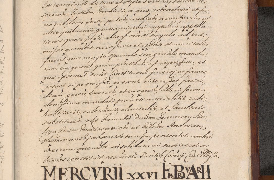 Zdjęcie nr 1479 dla obiektu archiwalnego: Acta actorum causarum sententiarum tam diffinitiuarum quam interloquutorisrum decretorum obligationum quietationum procuratorum constitutionum etc. etc. coram Reverendo Domino Paulo Dembski Dei et Apostolice Sedis Gratia Episcopalo Dicensis Suffraganeo Canonico Vicario in Spiritualibus et Officiali Generali Cracoviensis ad Annum Domini Millesimum Sexcentesimum Undecimum cuius indictio octava pontificatus Sanctissimi Domini Nostri Domini Pauli Divina Providentia Papae Vti foeliciter continuantur