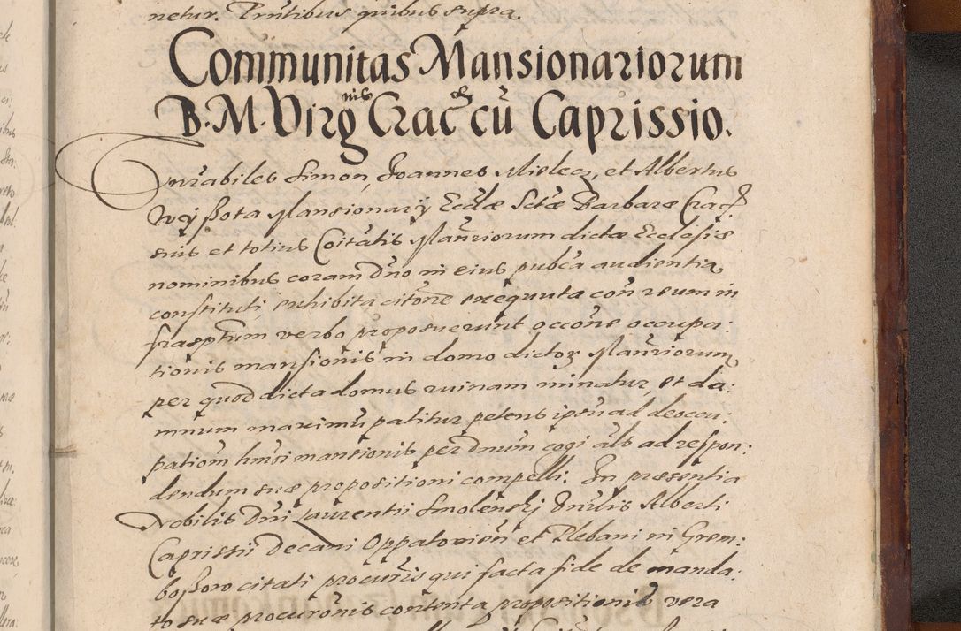 Zdjęcie nr 1475 dla obiektu archiwalnego: Acta actorum causarum sententiarum tam diffinitiuarum quam interloquutorisrum decretorum obligationum quietationum procuratorum constitutionum etc. etc. coram Reverendo Domino Paulo Dembski Dei et Apostolice Sedis Gratia Episcopalo Dicensis Suffraganeo Canonico Vicario in Spiritualibus et Officiali Generali Cracoviensis ad Annum Domini Millesimum Sexcentesimum Undecimum cuius indictio octava pontificatus Sanctissimi Domini Nostri Domini Pauli Divina Providentia Papae Vti foeliciter continuantur