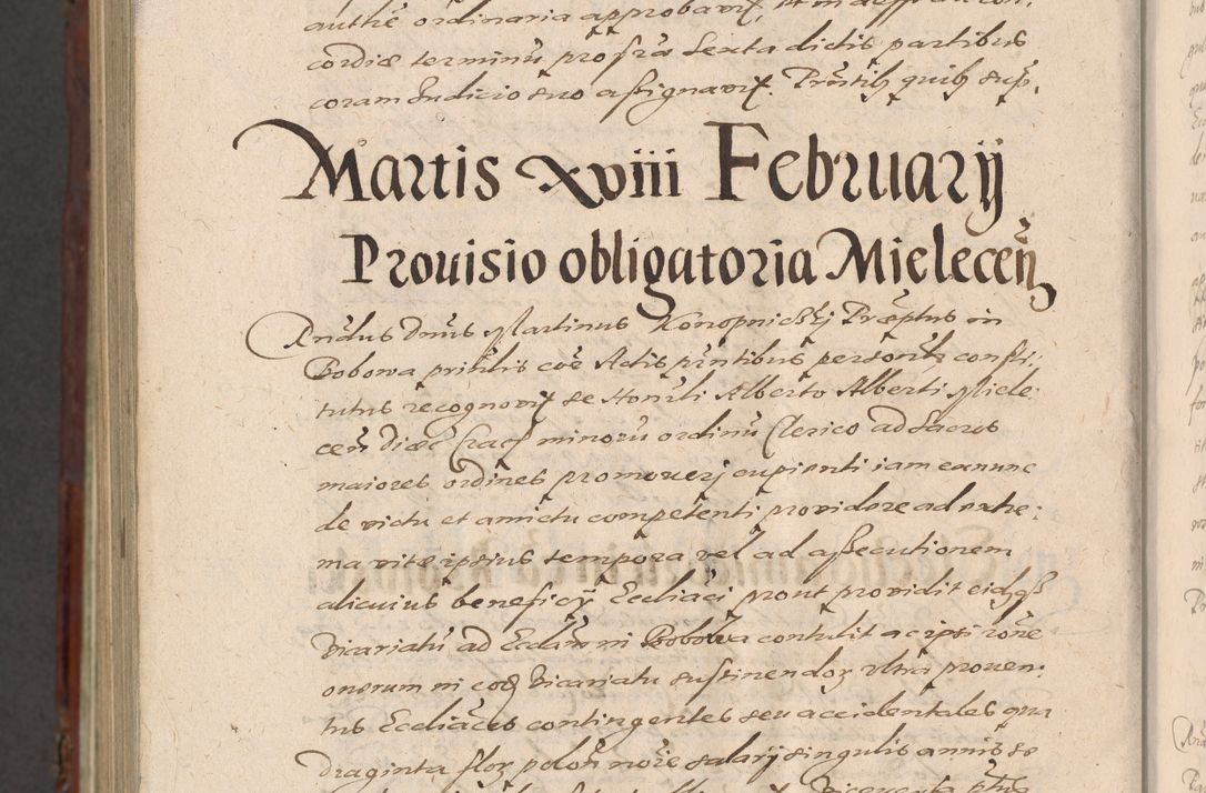 Zdjęcie nr 1468 dla obiektu archiwalnego: Acta actorum causarum sententiarum tam diffinitiuarum quam interloquutorisrum decretorum obligationum quietationum procuratorum constitutionum etc. etc. coram Reverendo Domino Paulo Dembski Dei et Apostolice Sedis Gratia Episcopalo Dicensis Suffraganeo Canonico Vicario in Spiritualibus et Officiali Generali Cracoviensis ad Annum Domini Millesimum Sexcentesimum Undecimum cuius indictio octava pontificatus Sanctissimi Domini Nostri Domini Pauli Divina Providentia Papae Vti foeliciter continuantur