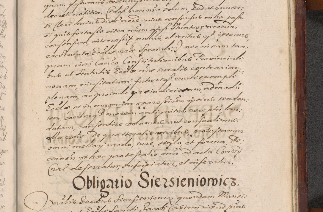 Zdjęcie nr 1447 dla obiektu archiwalnego: Acta actorum causarum sententiarum tam diffinitiuarum quam interloquutorisrum decretorum obligationum quietationum procuratorum constitutionum etc. etc. coram Reverendo Domino Paulo Dembski Dei et Apostolice Sedis Gratia Episcopalo Dicensis Suffraganeo Canonico Vicario in Spiritualibus et Officiali Generali Cracoviensis ad Annum Domini Millesimum Sexcentesimum Undecimum cuius indictio octava pontificatus Sanctissimi Domini Nostri Domini Pauli Divina Providentia Papae Vti foeliciter continuantur