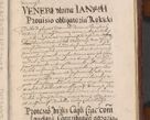 Zdjęcie nr 1443 dla obiektu archiwalnego: Acta actorum causarum sententiarum tam diffinitiuarum quam interloquutorisrum decretorum obligationum quietationum procuratorum constitutionum etc. etc. coram Reverendo Domino Paulo Dembski Dei et Apostolice Sedis Gratia Episcopalo Dicensis Suffraganeo Canonico Vicario in Spiritualibus et Officiali Generali Cracoviensis ad Annum Domini Millesimum Sexcentesimum Undecimum cuius indictio octava pontificatus Sanctissimi Domini Nostri Domini Pauli Divina Providentia Papae Vti foeliciter continuantur