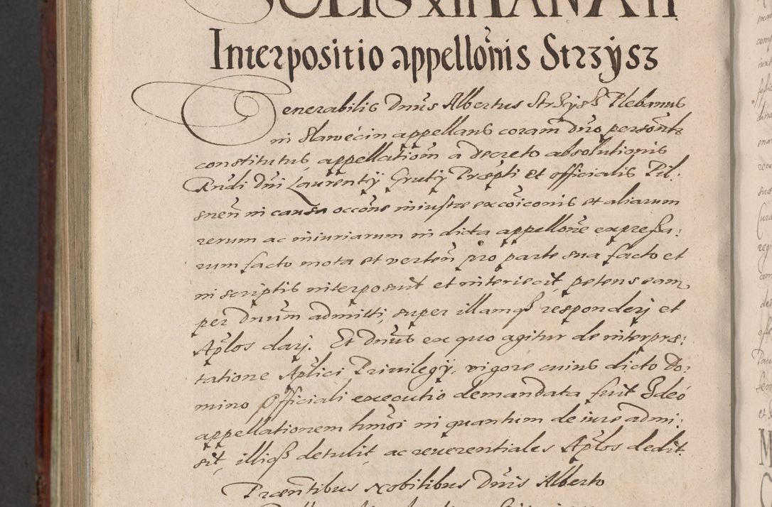 Zdjęcie nr 1434 dla obiektu archiwalnego: Acta actorum causarum sententiarum tam diffinitiuarum quam interloquutorisrum decretorum obligationum quietationum procuratorum constitutionum etc. etc. coram Reverendo Domino Paulo Dembski Dei et Apostolice Sedis Gratia Episcopalo Dicensis Suffraganeo Canonico Vicario in Spiritualibus et Officiali Generali Cracoviensis ad Annum Domini Millesimum Sexcentesimum Undecimum cuius indictio octava pontificatus Sanctissimi Domini Nostri Domini Pauli Divina Providentia Papae Vti foeliciter continuantur