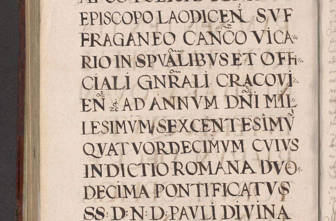 Zdjęcie nr 1428 dla obiektu archiwalnego: Acta actorum causarum sententiarum tam diffinitiuarum quam interloquutorisrum decretorum obligationum quietationum procuratorum constitutionum etc. etc. coram Reverendo Domino Paulo Dembski Dei et Apostolice Sedis Gratia Episcopalo Dicensis Suffraganeo Canonico Vicario in Spiritualibus et Officiali Generali Cracoviensis ad Annum Domini Millesimum Sexcentesimum Undecimum cuius indictio octava pontificatus Sanctissimi Domini Nostri Domini Pauli Divina Providentia Papae Vti foeliciter continuantur