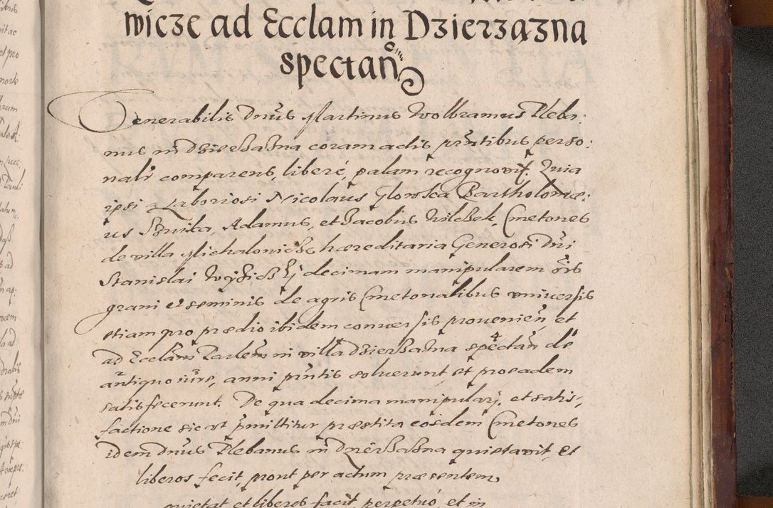 Zdjęcie nr 1425 dla obiektu archiwalnego: Acta actorum causarum sententiarum tam diffinitiuarum quam interloquutorisrum decretorum obligationum quietationum procuratorum constitutionum etc. etc. coram Reverendo Domino Paulo Dembski Dei et Apostolice Sedis Gratia Episcopalo Dicensis Suffraganeo Canonico Vicario in Spiritualibus et Officiali Generali Cracoviensis ad Annum Domini Millesimum Sexcentesimum Undecimum cuius indictio octava pontificatus Sanctissimi Domini Nostri Domini Pauli Divina Providentia Papae Vti foeliciter continuantur