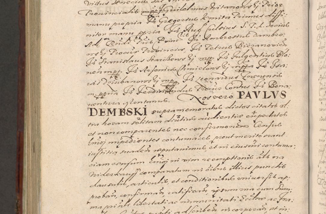 Zdjęcie nr 1414 dla obiektu archiwalnego: Acta actorum causarum sententiarum tam diffinitiuarum quam interloquutorisrum decretorum obligationum quietationum procuratorum constitutionum etc. etc. coram Reverendo Domino Paulo Dembski Dei et Apostolice Sedis Gratia Episcopalo Dicensis Suffraganeo Canonico Vicario in Spiritualibus et Officiali Generali Cracoviensis ad Annum Domini Millesimum Sexcentesimum Undecimum cuius indictio octava pontificatus Sanctissimi Domini Nostri Domini Pauli Divina Providentia Papae Vti foeliciter continuantur