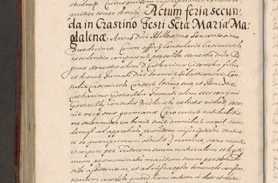 Zdjęcie nr 1408 dla obiektu archiwalnego: Acta actorum causarum sententiarum tam diffinitiuarum quam interloquutorisrum decretorum obligationum quietationum procuratorum constitutionum etc. etc. coram Reverendo Domino Paulo Dembski Dei et Apostolice Sedis Gratia Episcopalo Dicensis Suffraganeo Canonico Vicario in Spiritualibus et Officiali Generali Cracoviensis ad Annum Domini Millesimum Sexcentesimum Undecimum cuius indictio octava pontificatus Sanctissimi Domini Nostri Domini Pauli Divina Providentia Papae Vti foeliciter continuantur