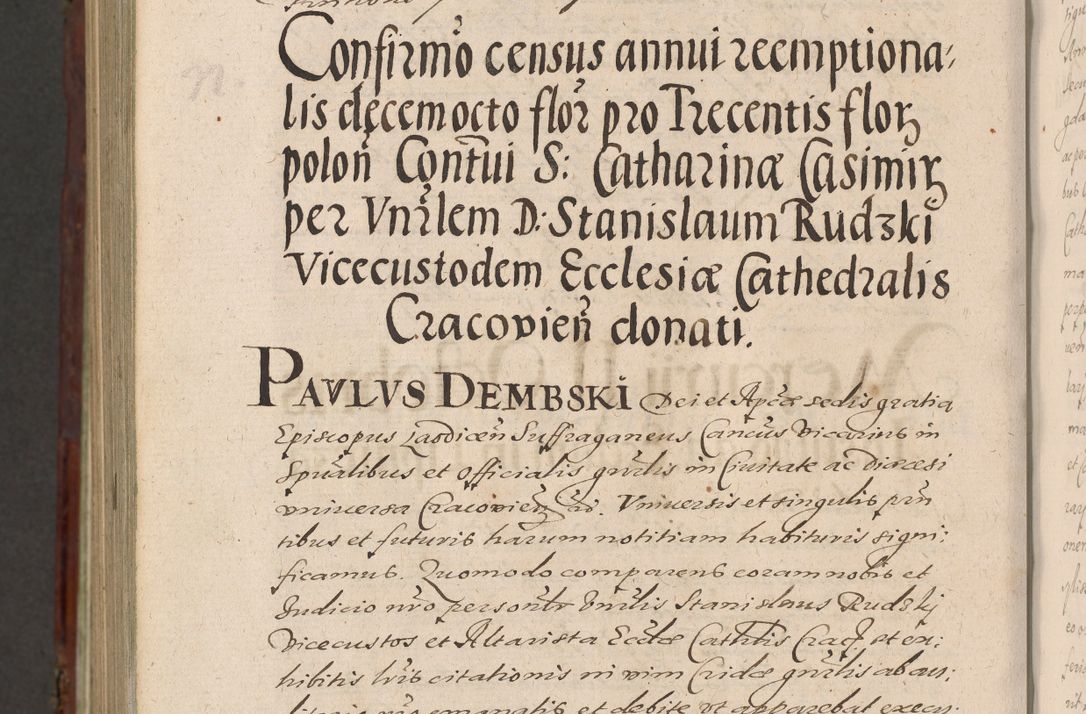 Zdjęcie nr 1406 dla obiektu archiwalnego: Acta actorum causarum sententiarum tam diffinitiuarum quam interloquutorisrum decretorum obligationum quietationum procuratorum constitutionum etc. etc. coram Reverendo Domino Paulo Dembski Dei et Apostolice Sedis Gratia Episcopalo Dicensis Suffraganeo Canonico Vicario in Spiritualibus et Officiali Generali Cracoviensis ad Annum Domini Millesimum Sexcentesimum Undecimum cuius indictio octava pontificatus Sanctissimi Domini Nostri Domini Pauli Divina Providentia Papae Vti foeliciter continuantur