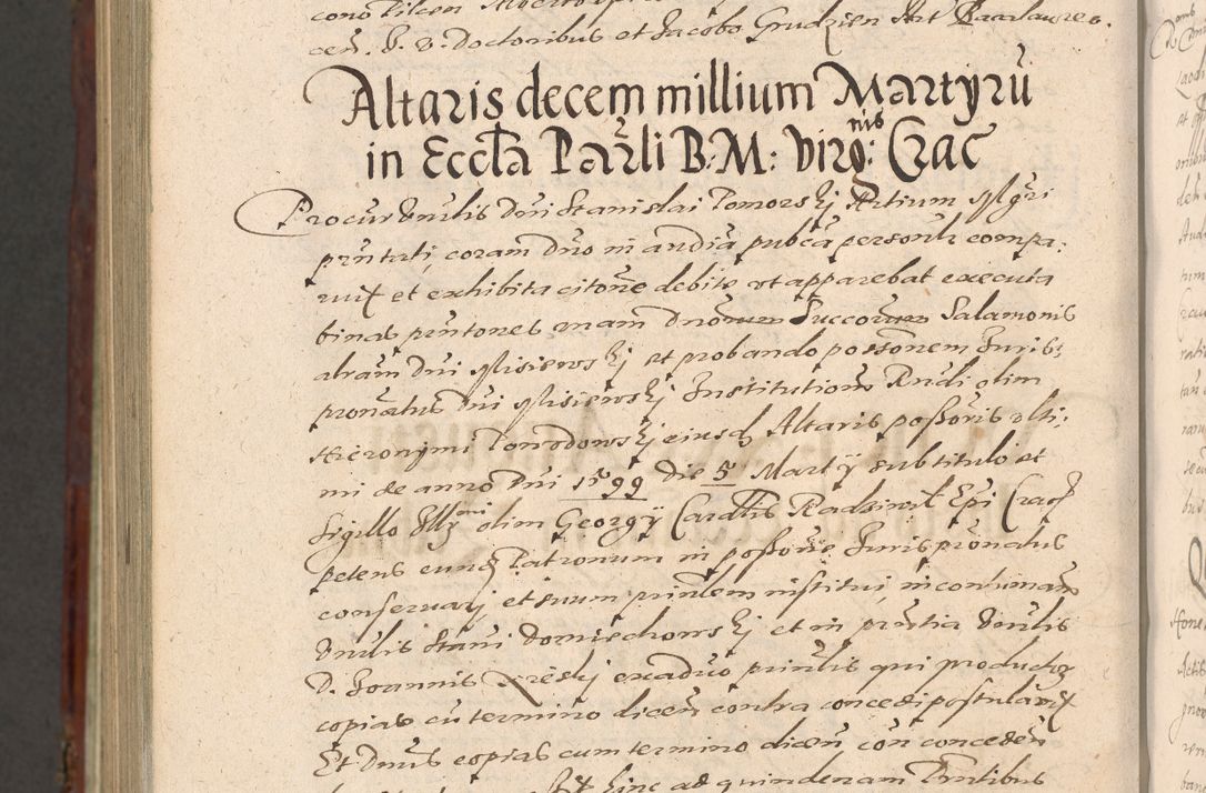 Zdjęcie nr 1400 dla obiektu archiwalnego: Acta actorum causarum sententiarum tam diffinitiuarum quam interloquutorisrum decretorum obligationum quietationum procuratorum constitutionum etc. etc. coram Reverendo Domino Paulo Dembski Dei et Apostolice Sedis Gratia Episcopalo Dicensis Suffraganeo Canonico Vicario in Spiritualibus et Officiali Generali Cracoviensis ad Annum Domini Millesimum Sexcentesimum Undecimum cuius indictio octava pontificatus Sanctissimi Domini Nostri Domini Pauli Divina Providentia Papae Vti foeliciter continuantur