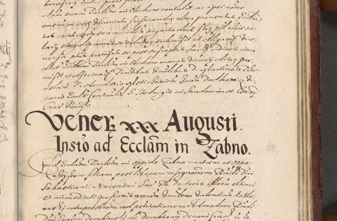 Zdjęcie nr 1399 dla obiektu archiwalnego: Acta actorum causarum sententiarum tam diffinitiuarum quam interloquutorisrum decretorum obligationum quietationum procuratorum constitutionum etc. etc. coram Reverendo Domino Paulo Dembski Dei et Apostolice Sedis Gratia Episcopalo Dicensis Suffraganeo Canonico Vicario in Spiritualibus et Officiali Generali Cracoviensis ad Annum Domini Millesimum Sexcentesimum Undecimum cuius indictio octava pontificatus Sanctissimi Domini Nostri Domini Pauli Divina Providentia Papae Vti foeliciter continuantur