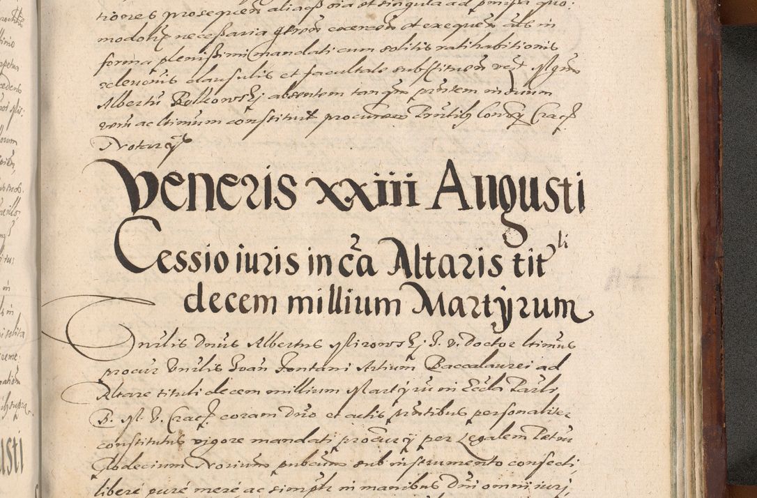 Zdjęcie nr 1393 dla obiektu archiwalnego: Acta actorum causarum sententiarum tam diffinitiuarum quam interloquutorisrum decretorum obligationum quietationum procuratorum constitutionum etc. etc. coram Reverendo Domino Paulo Dembski Dei et Apostolice Sedis Gratia Episcopalo Dicensis Suffraganeo Canonico Vicario in Spiritualibus et Officiali Generali Cracoviensis ad Annum Domini Millesimum Sexcentesimum Undecimum cuius indictio octava pontificatus Sanctissimi Domini Nostri Domini Pauli Divina Providentia Papae Vti foeliciter continuantur