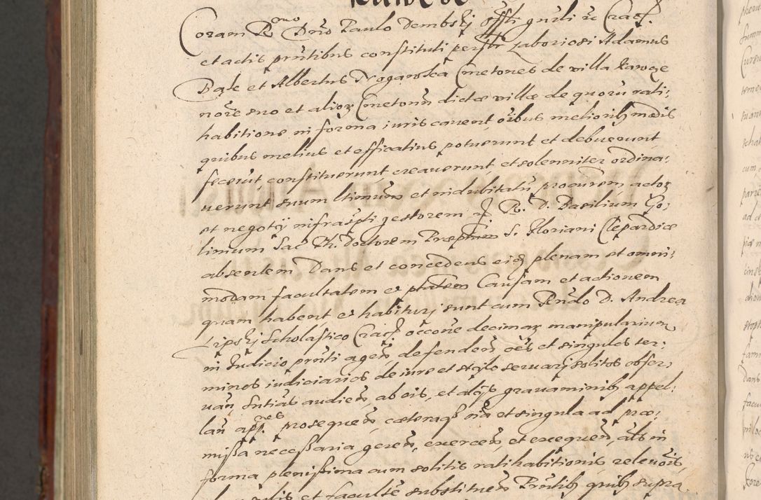 Zdjęcie nr 1394 dla obiektu archiwalnego: Acta actorum causarum sententiarum tam diffinitiuarum quam interloquutorisrum decretorum obligationum quietationum procuratorum constitutionum etc. etc. coram Reverendo Domino Paulo Dembski Dei et Apostolice Sedis Gratia Episcopalo Dicensis Suffraganeo Canonico Vicario in Spiritualibus et Officiali Generali Cracoviensis ad Annum Domini Millesimum Sexcentesimum Undecimum cuius indictio octava pontificatus Sanctissimi Domini Nostri Domini Pauli Divina Providentia Papae Vti foeliciter continuantur