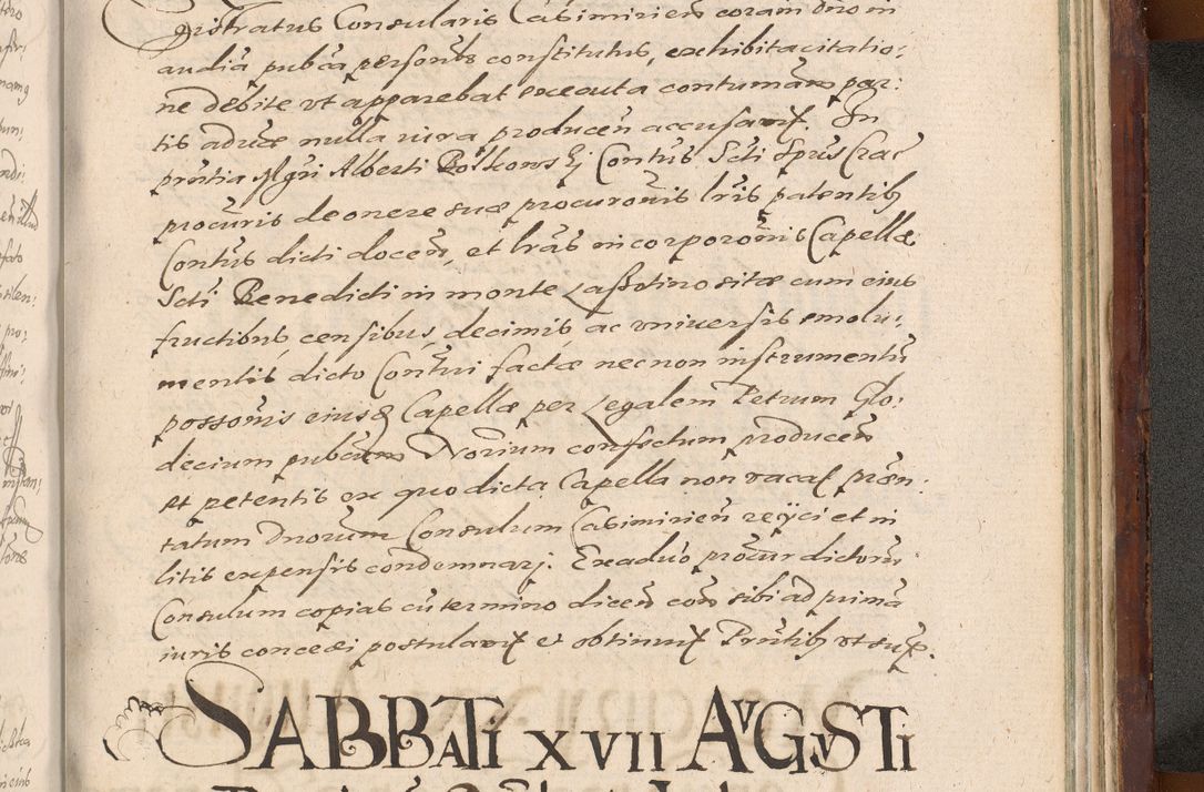 Zdjęcie nr 1391 dla obiektu archiwalnego: Acta actorum causarum sententiarum tam diffinitiuarum quam interloquutorisrum decretorum obligationum quietationum procuratorum constitutionum etc. etc. coram Reverendo Domino Paulo Dembski Dei et Apostolice Sedis Gratia Episcopalo Dicensis Suffraganeo Canonico Vicario in Spiritualibus et Officiali Generali Cracoviensis ad Annum Domini Millesimum Sexcentesimum Undecimum cuius indictio octava pontificatus Sanctissimi Domini Nostri Domini Pauli Divina Providentia Papae Vti foeliciter continuantur
