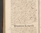 Zdjęcie nr 1390 dla obiektu archiwalnego: Acta actorum causarum sententiarum tam diffinitiuarum quam interloquutorisrum decretorum obligationum quietationum procuratorum constitutionum etc. etc. coram Reverendo Domino Paulo Dembski Dei et Apostolice Sedis Gratia Episcopalo Dicensis Suffraganeo Canonico Vicario in Spiritualibus et Officiali Generali Cracoviensis ad Annum Domini Millesimum Sexcentesimum Undecimum cuius indictio octava pontificatus Sanctissimi Domini Nostri Domini Pauli Divina Providentia Papae Vti foeliciter continuantur