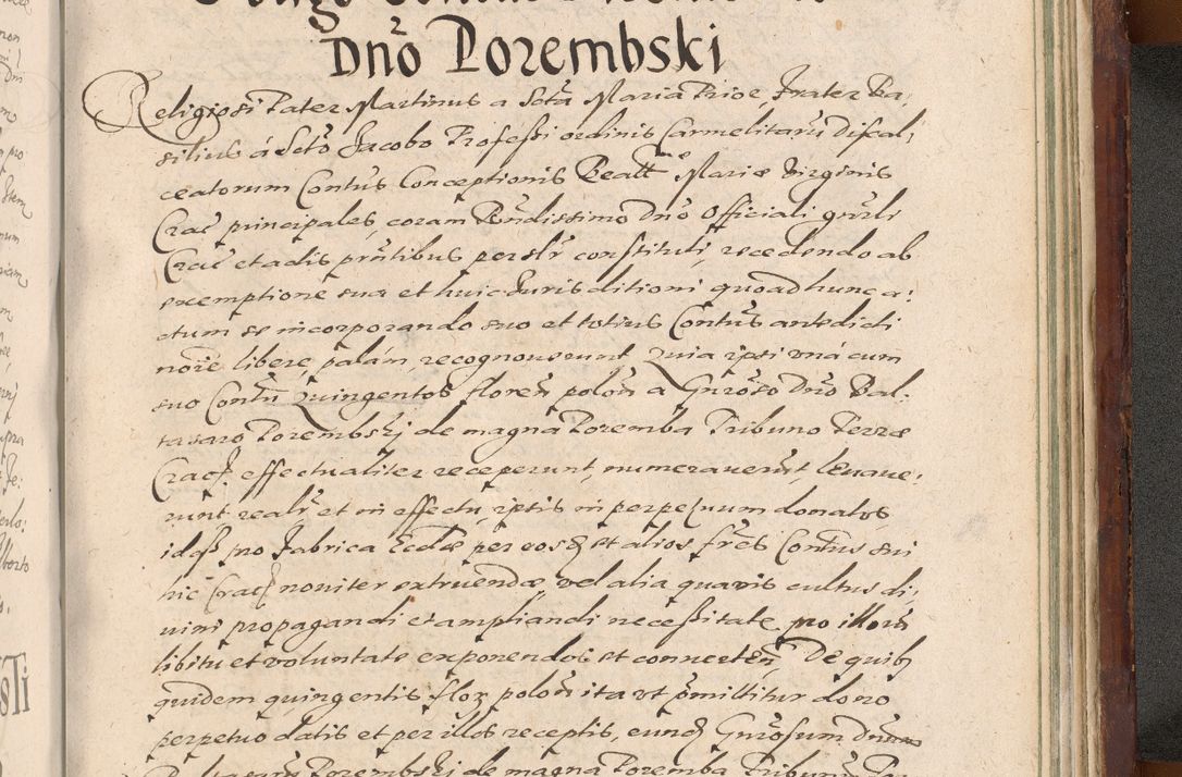 Zdjęcie nr 1385 dla obiektu archiwalnego: Acta actorum causarum sententiarum tam diffinitiuarum quam interloquutorisrum decretorum obligationum quietationum procuratorum constitutionum etc. etc. coram Reverendo Domino Paulo Dembski Dei et Apostolice Sedis Gratia Episcopalo Dicensis Suffraganeo Canonico Vicario in Spiritualibus et Officiali Generali Cracoviensis ad Annum Domini Millesimum Sexcentesimum Undecimum cuius indictio octava pontificatus Sanctissimi Domini Nostri Domini Pauli Divina Providentia Papae Vti foeliciter continuantur