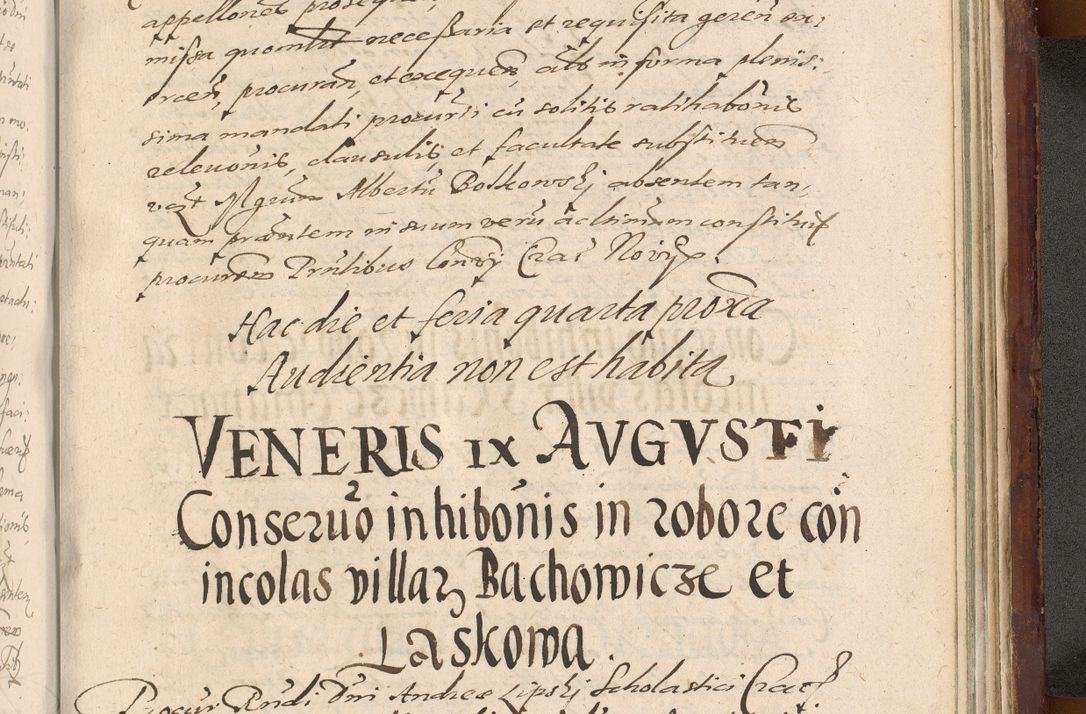 Zdjęcie nr 1381 dla obiektu archiwalnego: Acta actorum causarum sententiarum tam diffinitiuarum quam interloquutorisrum decretorum obligationum quietationum procuratorum constitutionum etc. etc. coram Reverendo Domino Paulo Dembski Dei et Apostolice Sedis Gratia Episcopalo Dicensis Suffraganeo Canonico Vicario in Spiritualibus et Officiali Generali Cracoviensis ad Annum Domini Millesimum Sexcentesimum Undecimum cuius indictio octava pontificatus Sanctissimi Domini Nostri Domini Pauli Divina Providentia Papae Vti foeliciter continuantur