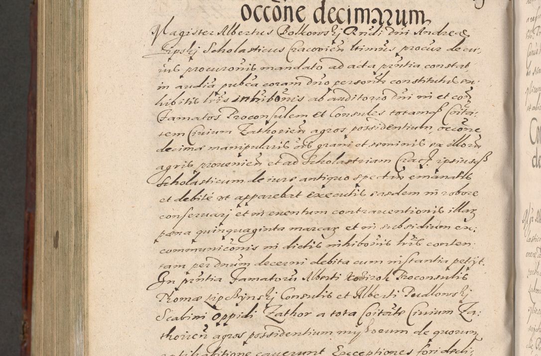 Zdjęcie nr 1366 dla obiektu archiwalnego: Acta actorum causarum sententiarum tam diffinitiuarum quam interloquutorisrum decretorum obligationum quietationum procuratorum constitutionum etc. etc. coram Reverendo Domino Paulo Dembski Dei et Apostolice Sedis Gratia Episcopalo Dicensis Suffraganeo Canonico Vicario in Spiritualibus et Officiali Generali Cracoviensis ad Annum Domini Millesimum Sexcentesimum Undecimum cuius indictio octava pontificatus Sanctissimi Domini Nostri Domini Pauli Divina Providentia Papae Vti foeliciter continuantur