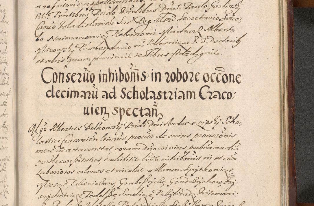 Zdjęcie nr 1367 dla obiektu archiwalnego: Acta actorum causarum sententiarum tam diffinitiuarum quam interloquutorisrum decretorum obligationum quietationum procuratorum constitutionum etc. etc. coram Reverendo Domino Paulo Dembski Dei et Apostolice Sedis Gratia Episcopalo Dicensis Suffraganeo Canonico Vicario in Spiritualibus et Officiali Generali Cracoviensis ad Annum Domini Millesimum Sexcentesimum Undecimum cuius indictio octava pontificatus Sanctissimi Domini Nostri Domini Pauli Divina Providentia Papae Vti foeliciter continuantur