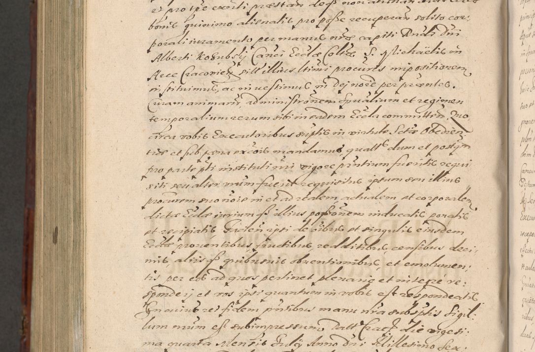 Zdjęcie nr 1364 dla obiektu archiwalnego: Acta actorum causarum sententiarum tam diffinitiuarum quam interloquutorisrum decretorum obligationum quietationum procuratorum constitutionum etc. etc. coram Reverendo Domino Paulo Dembski Dei et Apostolice Sedis Gratia Episcopalo Dicensis Suffraganeo Canonico Vicario in Spiritualibus et Officiali Generali Cracoviensis ad Annum Domini Millesimum Sexcentesimum Undecimum cuius indictio octava pontificatus Sanctissimi Domini Nostri Domini Pauli Divina Providentia Papae Vti foeliciter continuantur