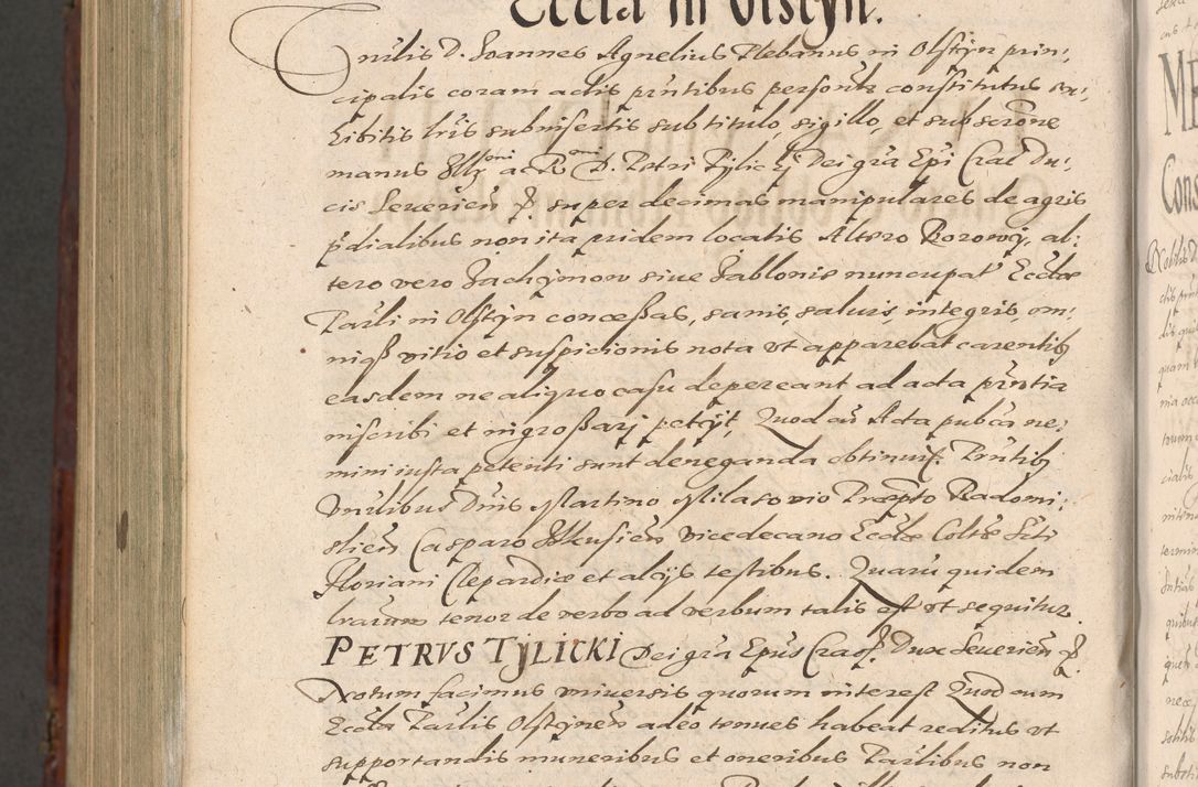 Zdjęcie nr 1352 dla obiektu archiwalnego: Acta actorum causarum sententiarum tam diffinitiuarum quam interloquutorisrum decretorum obligationum quietationum procuratorum constitutionum etc. etc. coram Reverendo Domino Paulo Dembski Dei et Apostolice Sedis Gratia Episcopalo Dicensis Suffraganeo Canonico Vicario in Spiritualibus et Officiali Generali Cracoviensis ad Annum Domini Millesimum Sexcentesimum Undecimum cuius indictio octava pontificatus Sanctissimi Domini Nostri Domini Pauli Divina Providentia Papae Vti foeliciter continuantur