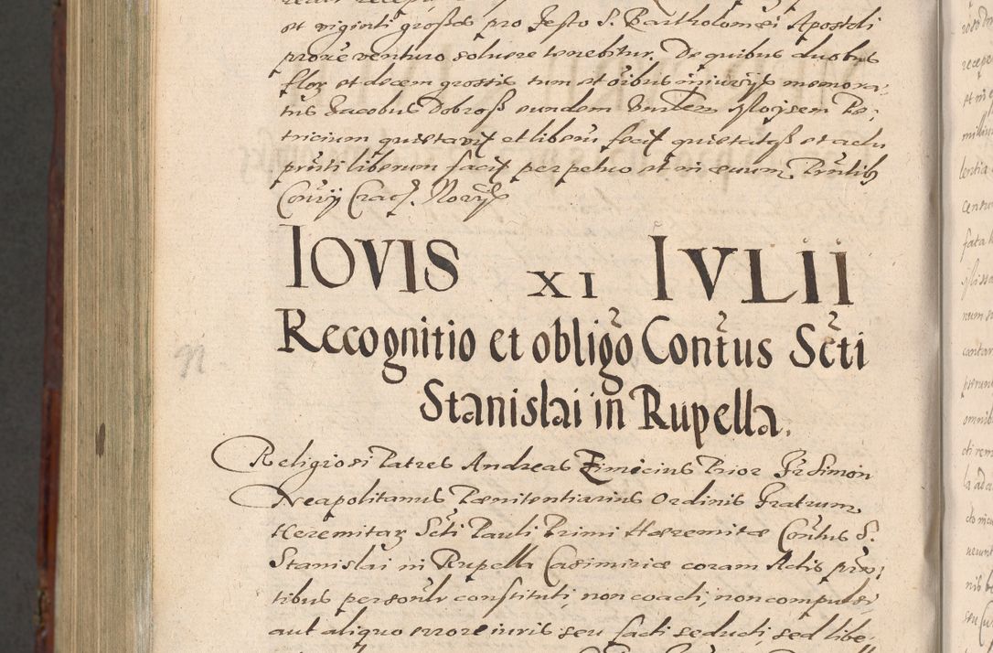 Zdjęcie nr 1354 dla obiektu archiwalnego: Acta actorum causarum sententiarum tam diffinitiuarum quam interloquutorisrum decretorum obligationum quietationum procuratorum constitutionum etc. etc. coram Reverendo Domino Paulo Dembski Dei et Apostolice Sedis Gratia Episcopalo Dicensis Suffraganeo Canonico Vicario in Spiritualibus et Officiali Generali Cracoviensis ad Annum Domini Millesimum Sexcentesimum Undecimum cuius indictio octava pontificatus Sanctissimi Domini Nostri Domini Pauli Divina Providentia Papae Vti foeliciter continuantur