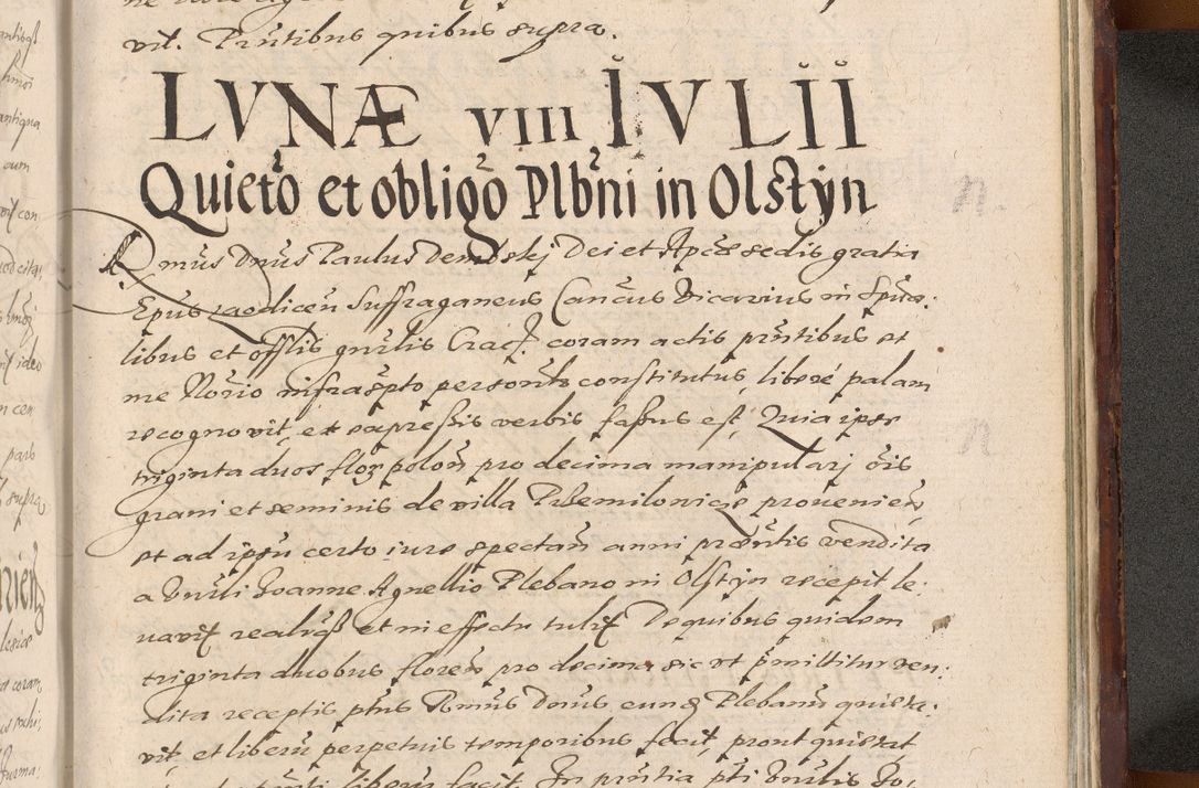 Zdjęcie nr 1351 dla obiektu archiwalnego: Acta actorum causarum sententiarum tam diffinitiuarum quam interloquutorisrum decretorum obligationum quietationum procuratorum constitutionum etc. etc. coram Reverendo Domino Paulo Dembski Dei et Apostolice Sedis Gratia Episcopalo Dicensis Suffraganeo Canonico Vicario in Spiritualibus et Officiali Generali Cracoviensis ad Annum Domini Millesimum Sexcentesimum Undecimum cuius indictio octava pontificatus Sanctissimi Domini Nostri Domini Pauli Divina Providentia Papae Vti foeliciter continuantur