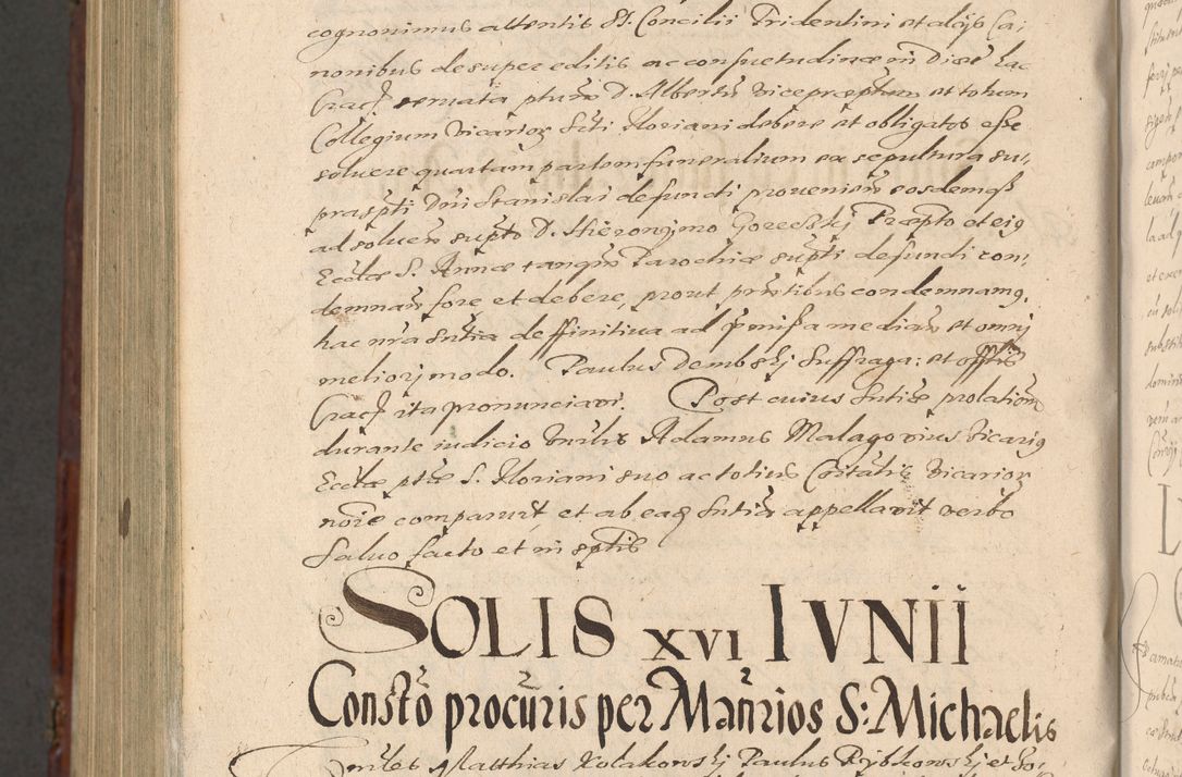 Zdjęcie nr 1332 dla obiektu archiwalnego: Acta actorum causarum sententiarum tam diffinitiuarum quam interloquutorisrum decretorum obligationum quietationum procuratorum constitutionum etc. etc. coram Reverendo Domino Paulo Dembski Dei et Apostolice Sedis Gratia Episcopalo Dicensis Suffraganeo Canonico Vicario in Spiritualibus et Officiali Generali Cracoviensis ad Annum Domini Millesimum Sexcentesimum Undecimum cuius indictio octava pontificatus Sanctissimi Domini Nostri Domini Pauli Divina Providentia Papae Vti foeliciter continuantur