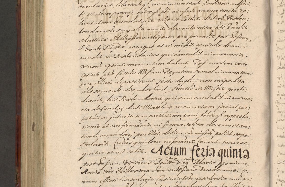 Zdjęcie nr 1304 dla obiektu archiwalnego: Acta actorum causarum sententiarum tam diffinitiuarum quam interloquutorisrum decretorum obligationum quietationum procuratorum constitutionum etc. etc. coram Reverendo Domino Paulo Dembski Dei et Apostolice Sedis Gratia Episcopalo Dicensis Suffraganeo Canonico Vicario in Spiritualibus et Officiali Generali Cracoviensis ad Annum Domini Millesimum Sexcentesimum Undecimum cuius indictio octava pontificatus Sanctissimi Domini Nostri Domini Pauli Divina Providentia Papae Vti foeliciter continuantur
